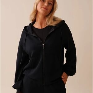 Lululemon Oversized Scuba Black Hooded Zip-Up Sweatshirt - Size L Good Condition